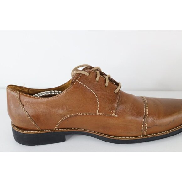 Sandro Moscolini Mens 11 EEE Brazil Leather Toe Cap Oxford Dress Shoes Brown main image 4